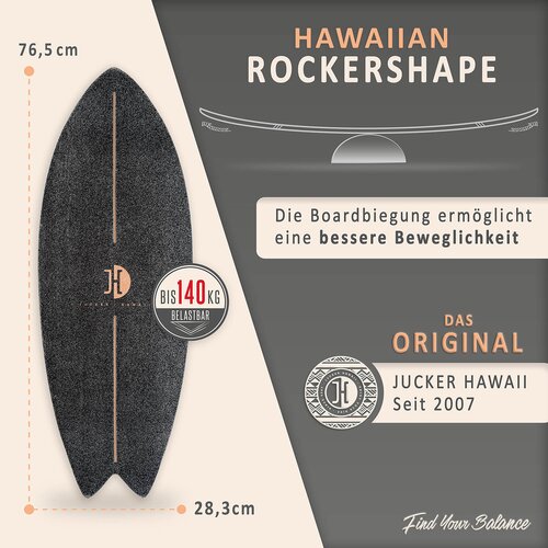 Balanceboard Ocean Rocker Black