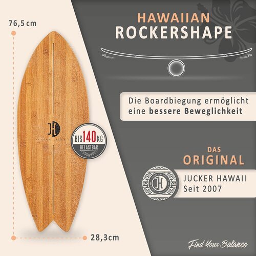Balanceboard Ocean Rocker Bamboo Gebraucht A