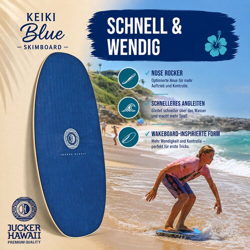 JUCKER HAWAII Skimboard KEIKI BLUE | HPL