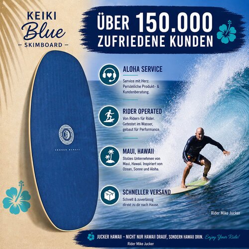 JUCKER HAWAII Skimboard KEIKI BLUE | HPL
