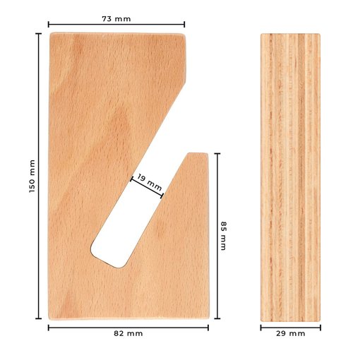 Longboard / Skateboard / Balanceboard / Snowboard / Wakeboard Wandhalterung Set WOOD BLOCK