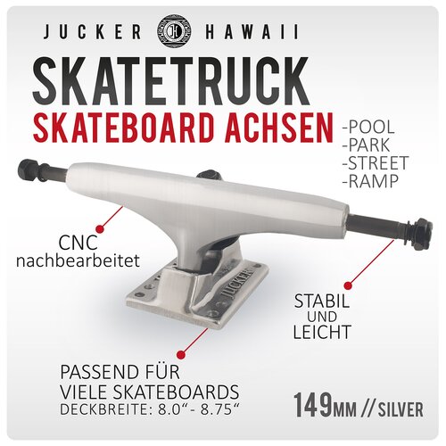The JUCKER Skate Truck 149mm Silver / 2 Stück