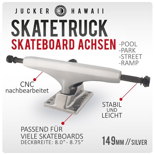 The JUCKER Skate Truck 149mm Silver / 2 Stck